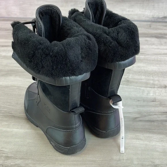 🍁UGG🍁 BUTTE II TOGGLE TALL BLACK CWR KIDS WINTER WATER PROOF TALL BOOTS - Picture 7 of 15